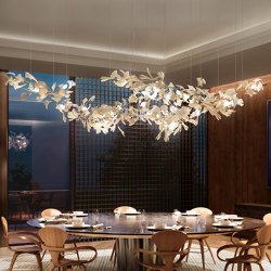 Bespoke Lighting Sculpture Gingko_273 | Suspended lights | Andreea Braescu Art Studio