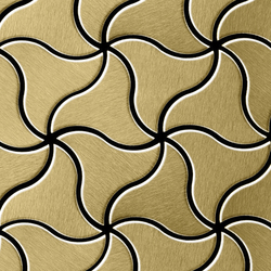 Ninja Titanium Gold Brushed Tiles | Metal mosaics | Alloy