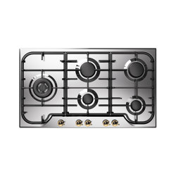 Nostalgie | 90 cm enamelled steel gas hob 5 burners - Dual | Hobs | ILVE